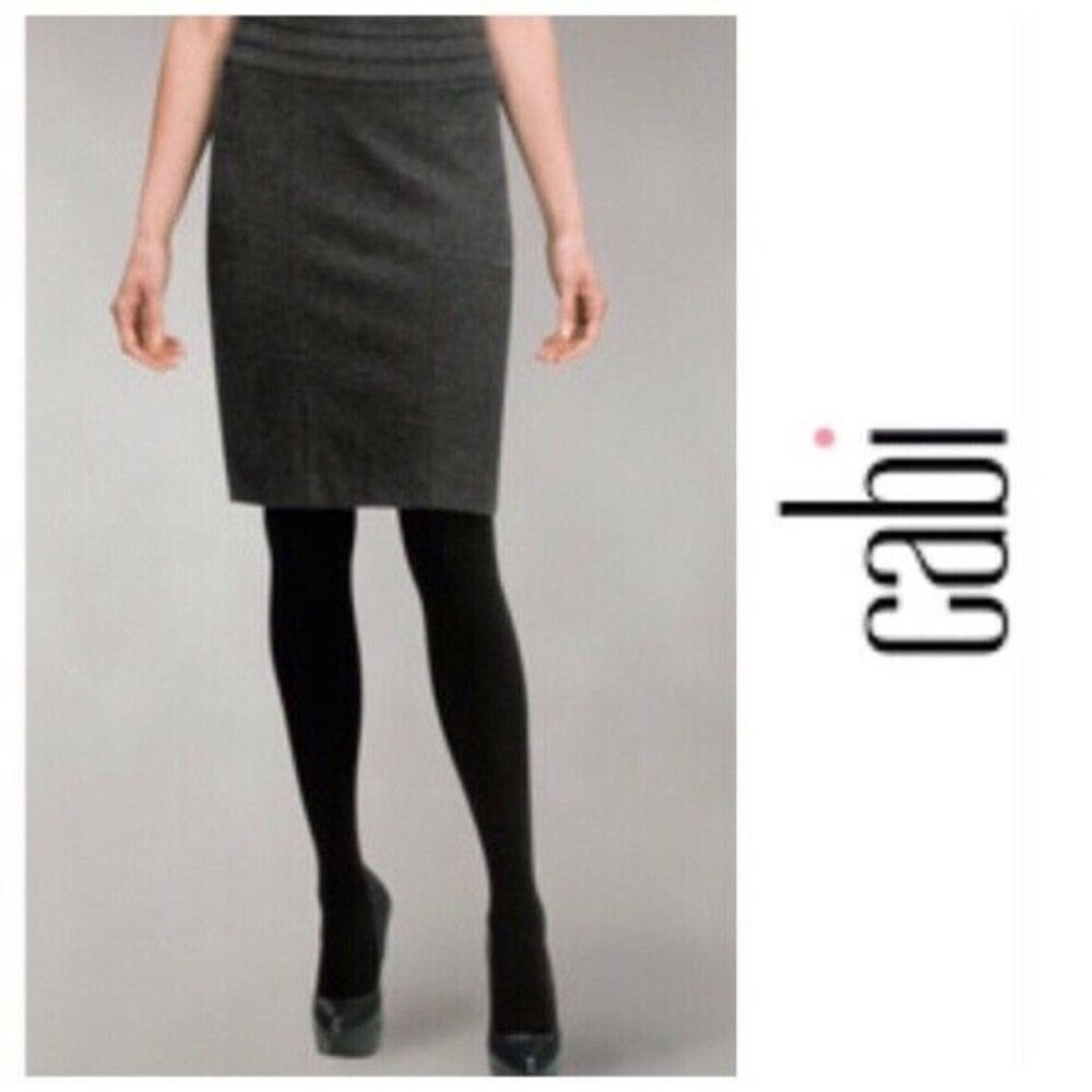 Cabi Size 4 Dark Gray Miranda Pencil Skirt Ponte Knit Style #505